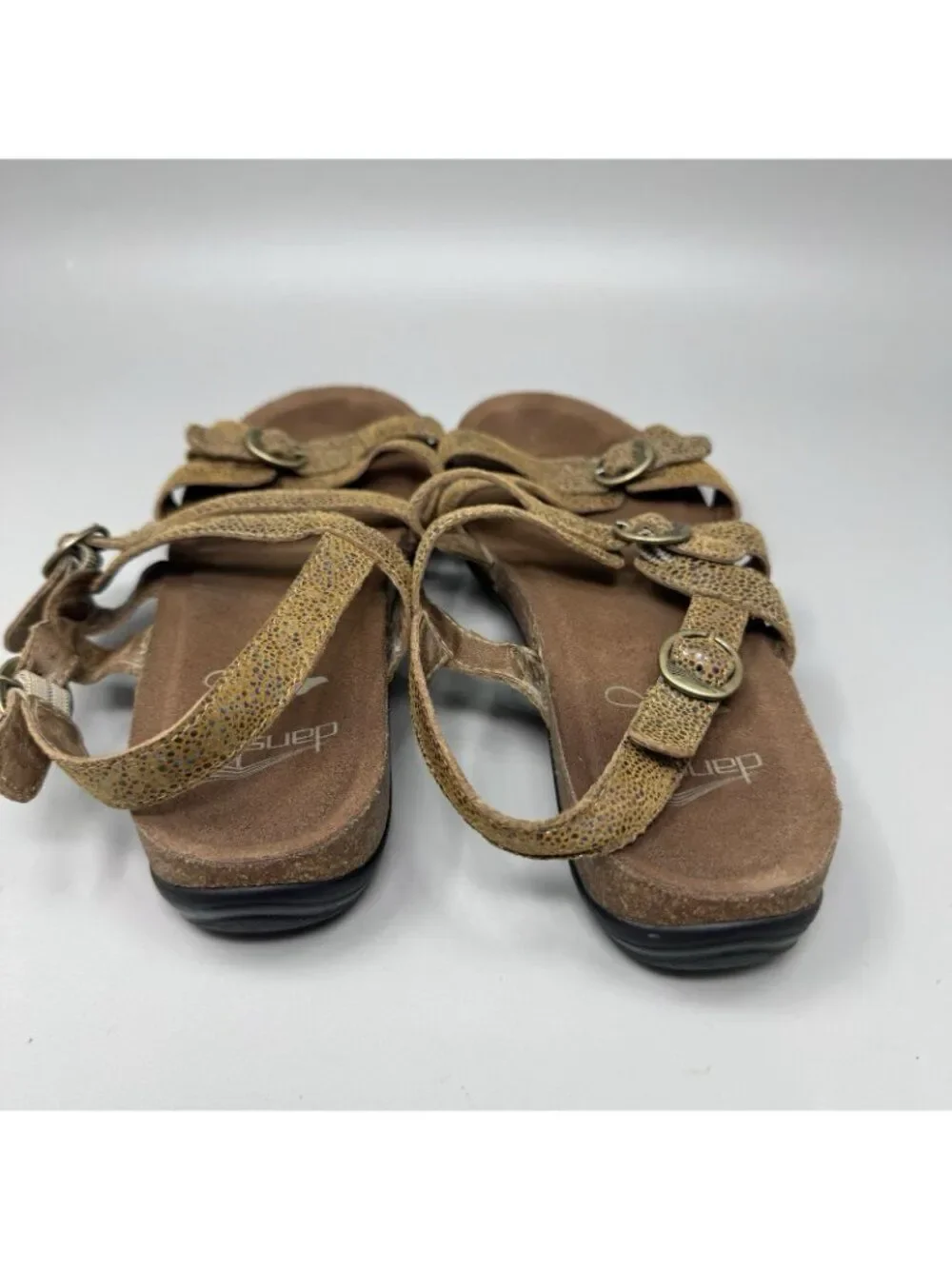 Dansko Jameson Brown Strappy Slingback Adjustable Sandals US Sz  8.5-9